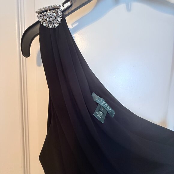 Ralph Lauren Evening Long Formal Jersey One Shoulder Gown - Size 6 - Picture 3 of 5